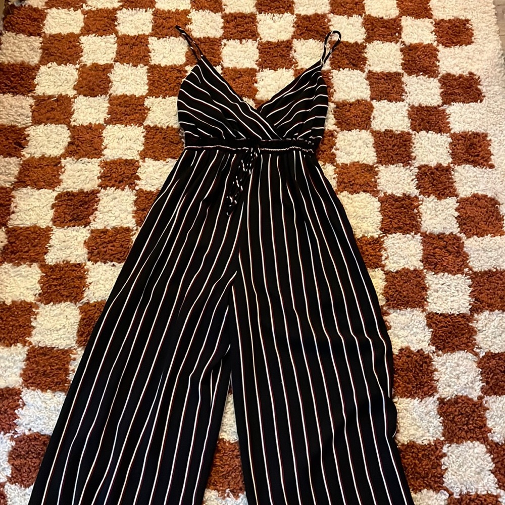 Striped Wide Leg Jumpsuit